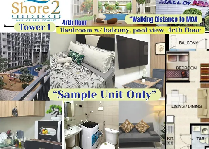 Apartahotel Shore Residences Walking Distance To Mall Of Pasay And Airport